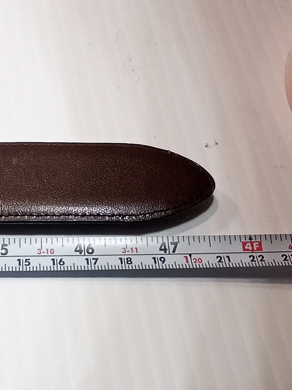 Perry Ellis Men's Brown Solid Dress Belt w/ Buckle 1 1/4